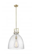 Innovations Lighting 411-1SL-BB-G412-16SDY - Newton Bell - 1 Light - 16 inch - Brushed Brass - Pendant