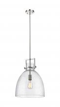 Innovations Lighting 411-1SL-PN-G412-14SDY - Newton Bell - 1 Light - 14 inch - Polished Nickel - Pendant