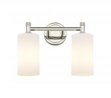 Innovations Lighting 434-2W-PN-G434-7WH - Crown Point - 2 Light - 14 inch - Polished Nickel - Bath Vanity Light