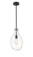 Innovations Lighting 493-1S-BK-G552-9 - Norwalk - 1 Light - 9 inch - Matte Black - Stem hung - Mini Pendant