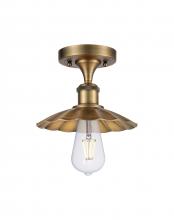 Innovations Lighting 516-1C-BB-M17-BB - Scallop - 1 Light - 8 inch - Brushed Brass - Semi-Flush Mount