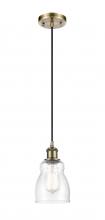 Innovations Lighting 516-1P-AB-G394 - Ellery - 1 Light - 5 inch - Antique Brass - Cord hung - Mini Pendant