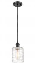 Innovations Lighting 516-1P-BK-G1113 - Cobbleskill - 1 Light - 5 inch - Matte Black - Cord hung - Mini Pendant