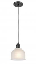 Innovations Lighting 516-1P-BK-G411 - Dayton - 1 Light - 6 inch - Matte Black - Cord hung - Mini Pendant