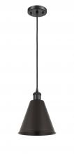 Innovations Lighting 516-1P-BK-MBC-8-BK - Berkshire - 1 Light - 8 inch - Matte Black - Cord hung - Mini Pendant