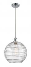 Innovations Lighting 516-1P-PC-G1213-12 - Athens Deco Swirl - 1 Light - 12 inch - Polished Chrome - Cord hung - Mini Pendant