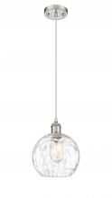 Innovations Lighting 516-1P-SN-G1215-8 - Athens Water Glass - 1 Light - 8 inch - Brushed Satin Nickel - Cord hung - Mini Pendant