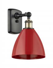 Innovations Lighting 516-1W-BAB-MBD-75-RD - Plymouth - 1 Light - 8 inch - Black Antique Brass - Sconce