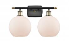 Innovations Lighting 516-2W-BAB-G121-8 - Athens - 2 Light - 18 inch - Black Antique Brass - Bath Vanity Light