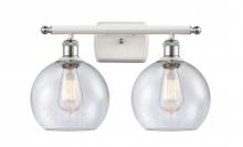 Innovations Lighting 516-2W-WPC-G124-8 - Athens - 2 Light - 18 inch - White Polished Chrome - Bath Vanity Light