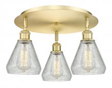 Innovations Lighting 516-3C-SG-G275 - Conesus - 3 Light - 18 inch - Satin Gold - Flush Mount