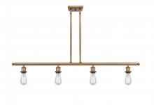 Innovations Lighting 516-4I-BB - Bare Bulb - 4 Light - 48 inch - Brushed Brass - Cord hung - Island Light