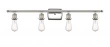 Innovations Lighting 516-4W-PN - Bare Bulb - 4 Light - 36 inch - Polished Nickel - Bath Vanity Light