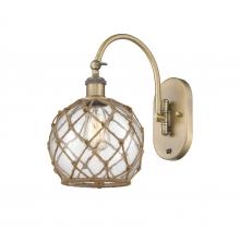Innovations Lighting 518-1W-BB-G122-8RB - Farmhouse Rope - 1 Light - 8 inch - Brushed Brass - Sconce