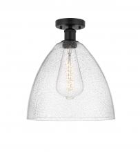 Innovations Lighting 616-1F-BK-GBD-124 - Bristol - 1 Light - 12 inch - Matte Black - Semi-Flush Mount