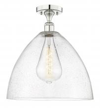 Innovations Lighting 616-1F-PN-GBD-164 - Bristol - 1 Light - 16 inch - Polished Nickel - Semi-Flush Mount