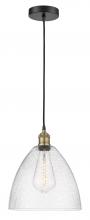 Innovations Lighting 616-1P-BAB-GBD-124 - Bristol - 1 Light - 12 inch - Black Antique Brass - Cord hung - Mini Pendant