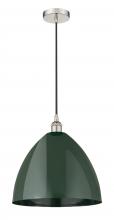 Innovations Lighting 616-1P-PN-MBD-16-GR - Plymouth - 1 Light - 16 inch - Polished Nickel - Cord hung - Mini Pendant