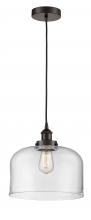 Innovations Lighting 616-1PH-OB-G72-L - Bell - 1 Light - 12 inch - Oil Rubbed Bronze - Cord hung - Mini Pendant