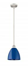 Innovations Lighting 616-1S-SN-MBD-9-BL - Plymouth - 1 Light - 9 inch - Brushed Satin Nickel - Cord hung - Mini Pendant