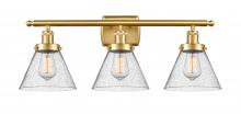 Innovations Lighting 916-3W-SG-G44 - Cone - 3 Light - 28 inch - Satin Gold - Bath Vanity Light