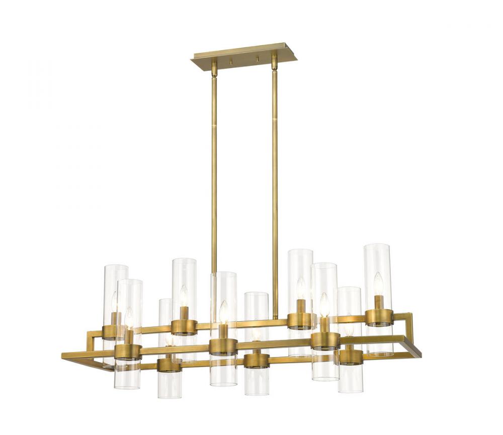 10 Light Linear Chandelier