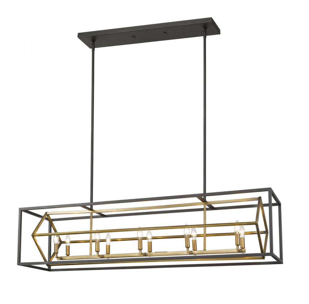 10 Light Linear Chandelier