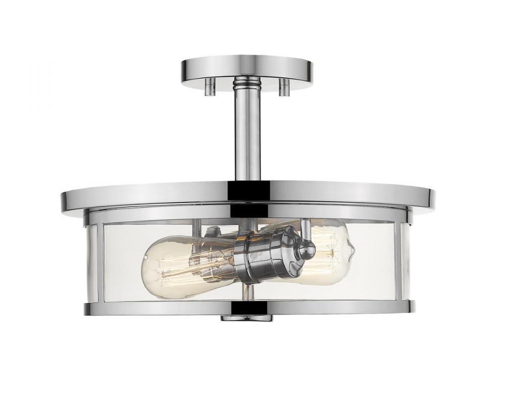 2 Light Semi Flush Mount