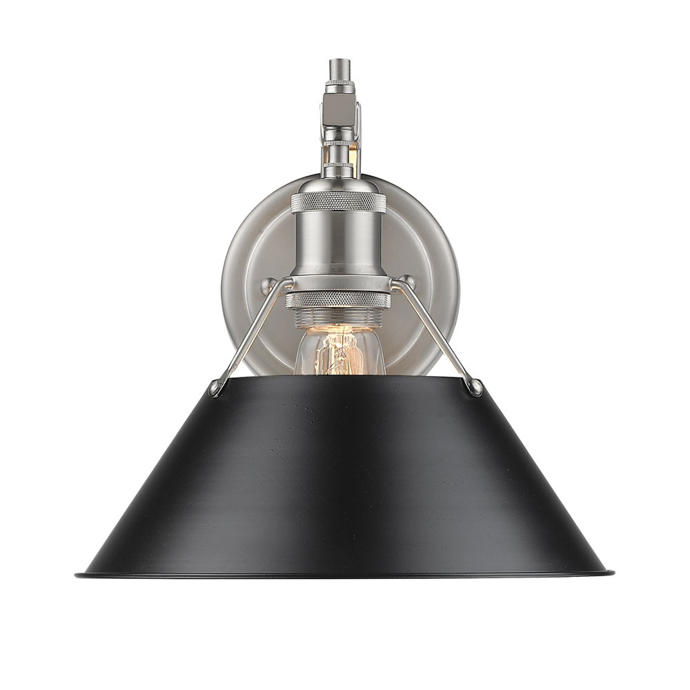 Orwell 1-Light Wall Sconce in Pewter with Matte Black