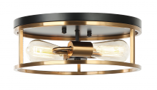 Matteo Lighting M15502BKAG - Clarke Flush Mounts