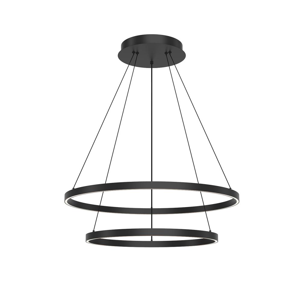 Cerchio 32-in Black LED Chandeliers