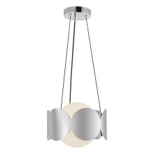 Kuzco Lighting Inc CH59810-CH/OP - Ciel 10-in Chrome/Opal Glass Socket Chandelier