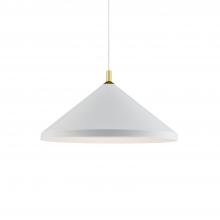 Kuzco Lighting Inc 493126-WH/GD - Dorothy 26-in White With Gold Detail 1 Light Pendant