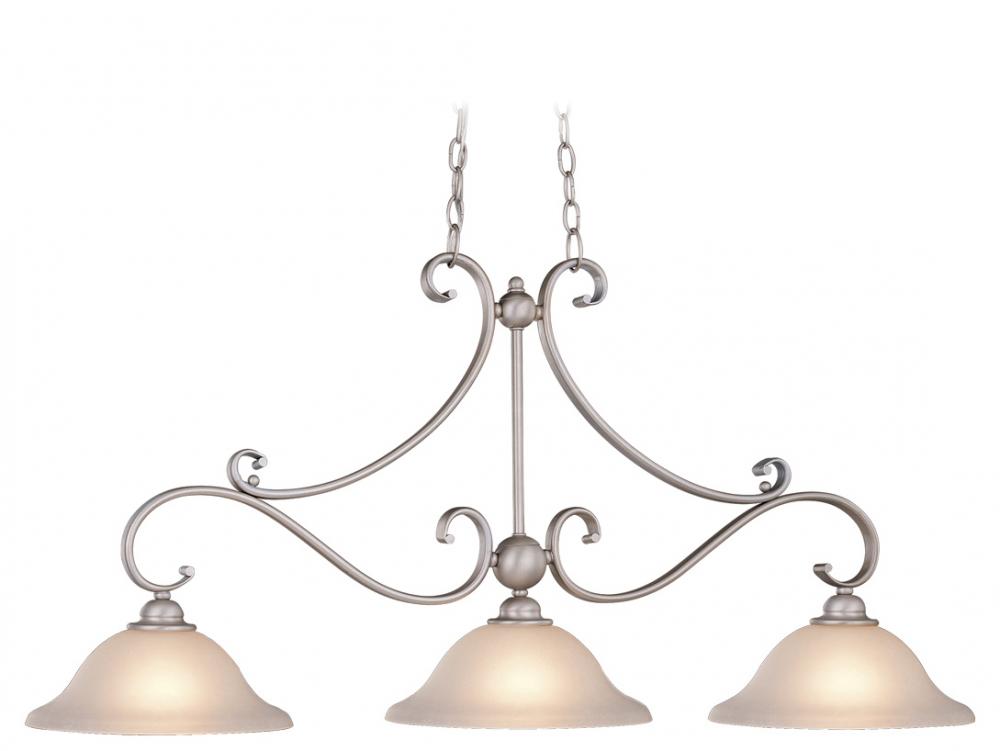 Monrovia 3L Linear Chandelier Brushed Nickel