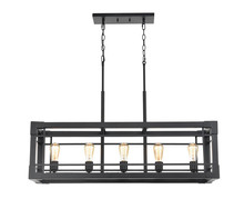 Revolution Lighting 3255BK - Four Light Linear Island Light