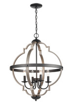 Revolution Lighting SH8281CZWO - Four Light Chandelier