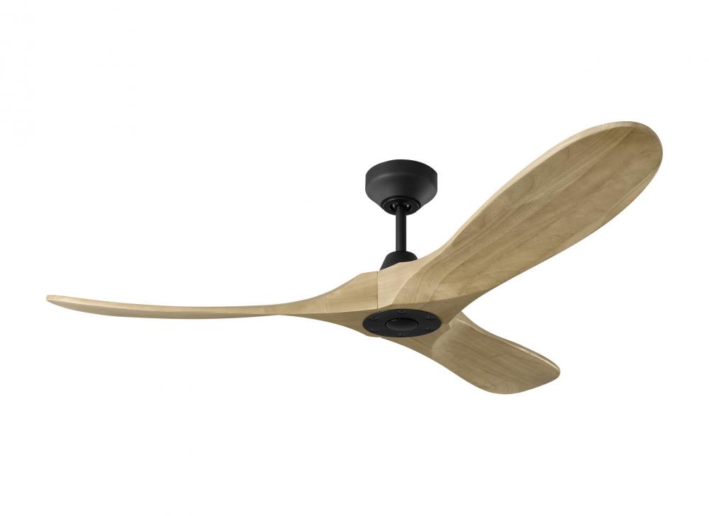 Maverick Smart 52 Ceiling Fan in Matte Black with Naturel Honey Blades