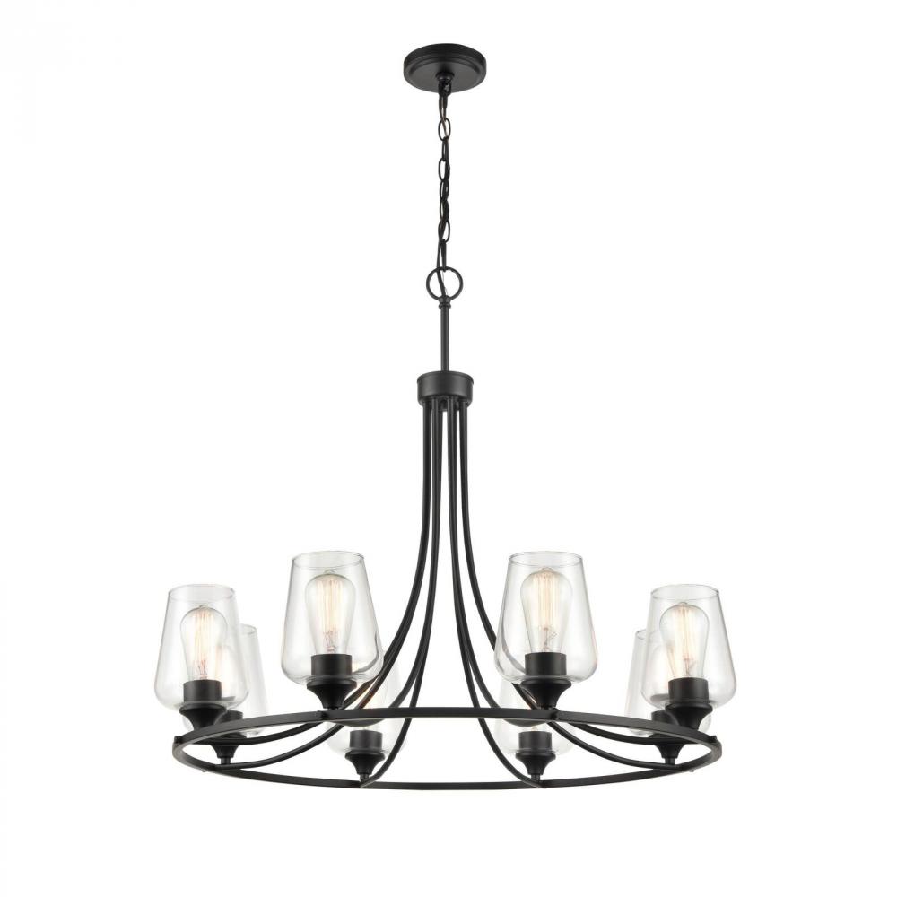 Ashford 8-Light Chandelier Ceiling Light Matte Black