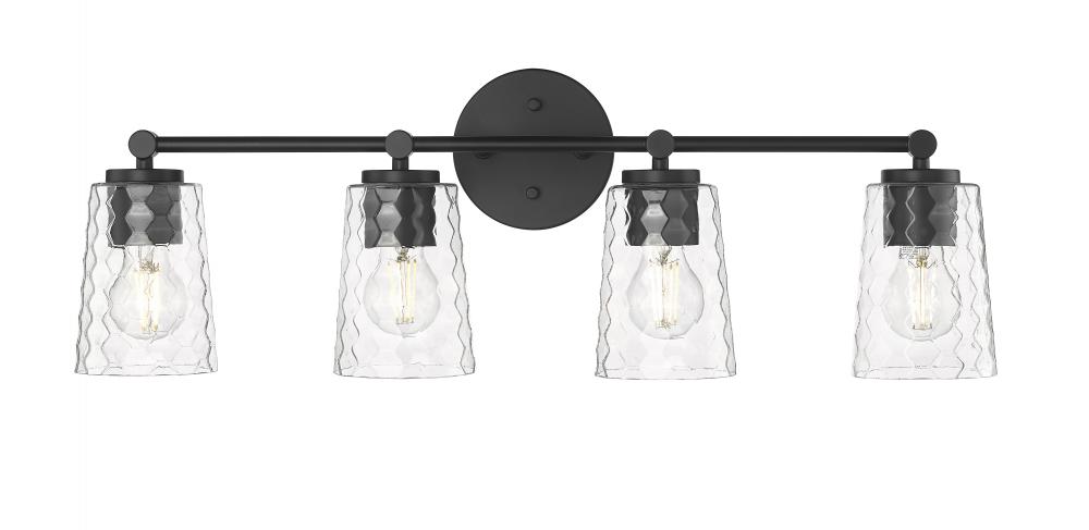 Ashli 4-Light Vanity Matte Black