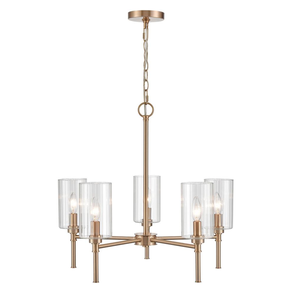 Chastine 5-Light Chandelier Ceiling Light Modern Gold