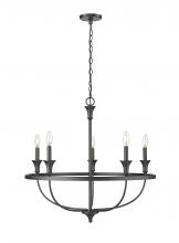 Millennium 28005-MB - Emery 5-Light Chandelier Ceiling Light Matte Black