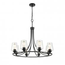 Millennium 9728-MB - Ashford 8-Light Chandelier Ceiling Light Matte Black