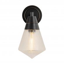 Alora Lighting WV348106UBPG - Willard 6-in Urban Bronze/Prismatic Glass 1 Light Wall/Vanity