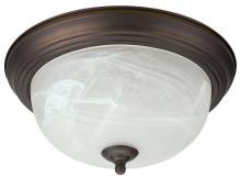 Canarm IFM21313 - Fmount, 13" 2 Bulb Flushmount, Frosted Swirl Glass, 60W Type A