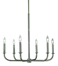 Framburg 1055 PS - 6-Light Polished Silver Moderne Dining Chandelier