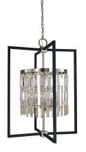 Framburg 5332 BN/MBLACK - 5-Light Brushed Nickel/Matte Black Hannah Chandelier