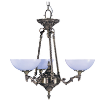 Framburg 8403 FB - 3-Light French Brass Napoleonic Dinette Chandelier