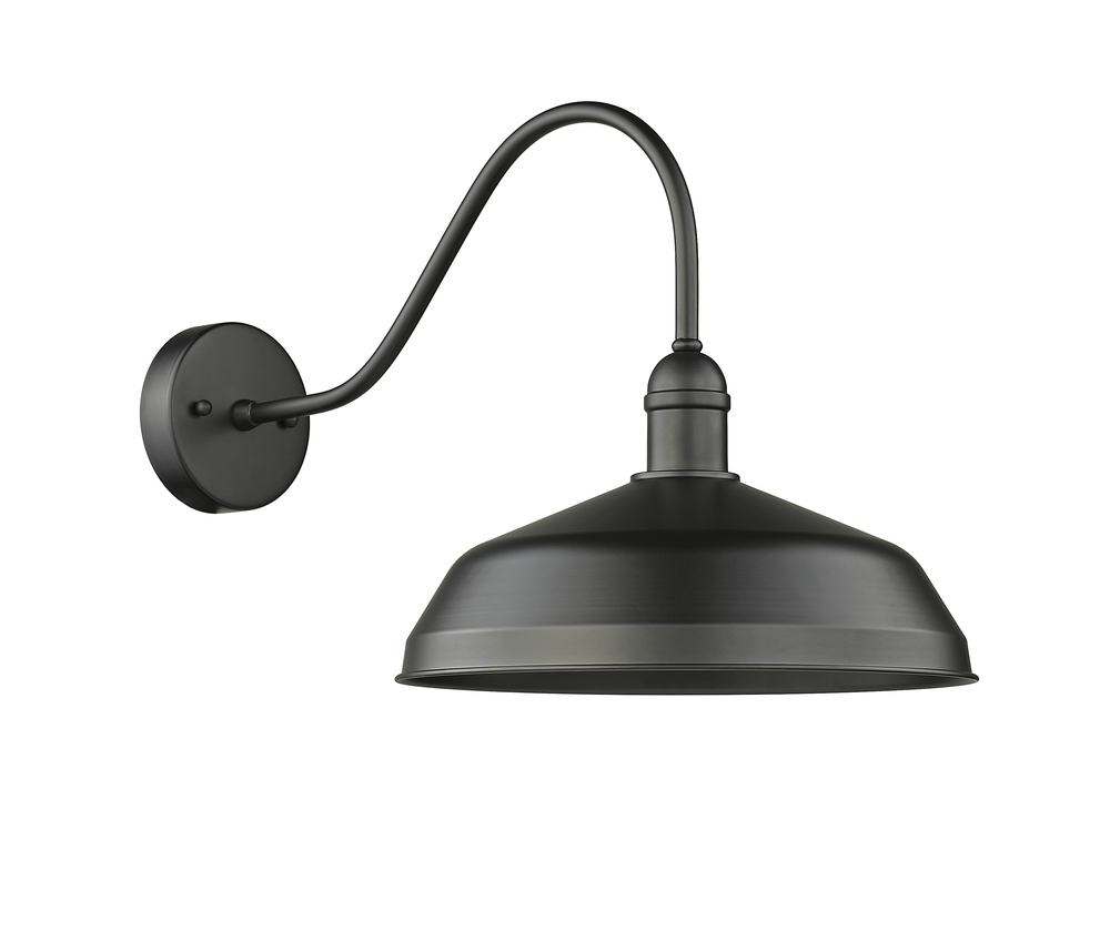 Vivio Gia 1-Light 15.5" Large Gooseneck Barn Light - Matte Black