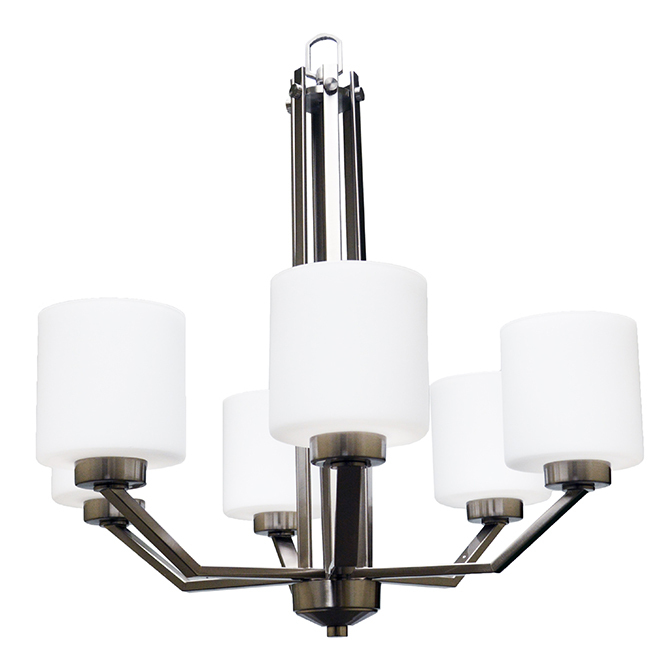 Paris 6-Light Chandelier - NK White Cylinder Glass