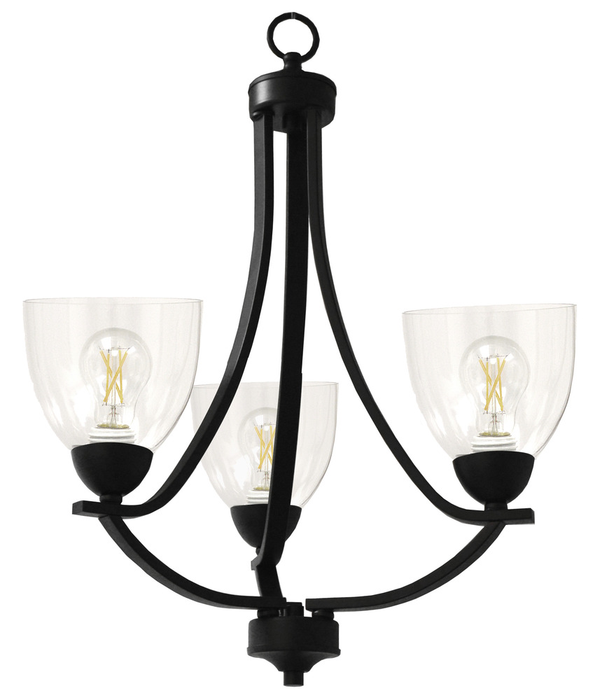 Victoria 3-Light Chandelier - NK Clear Glass